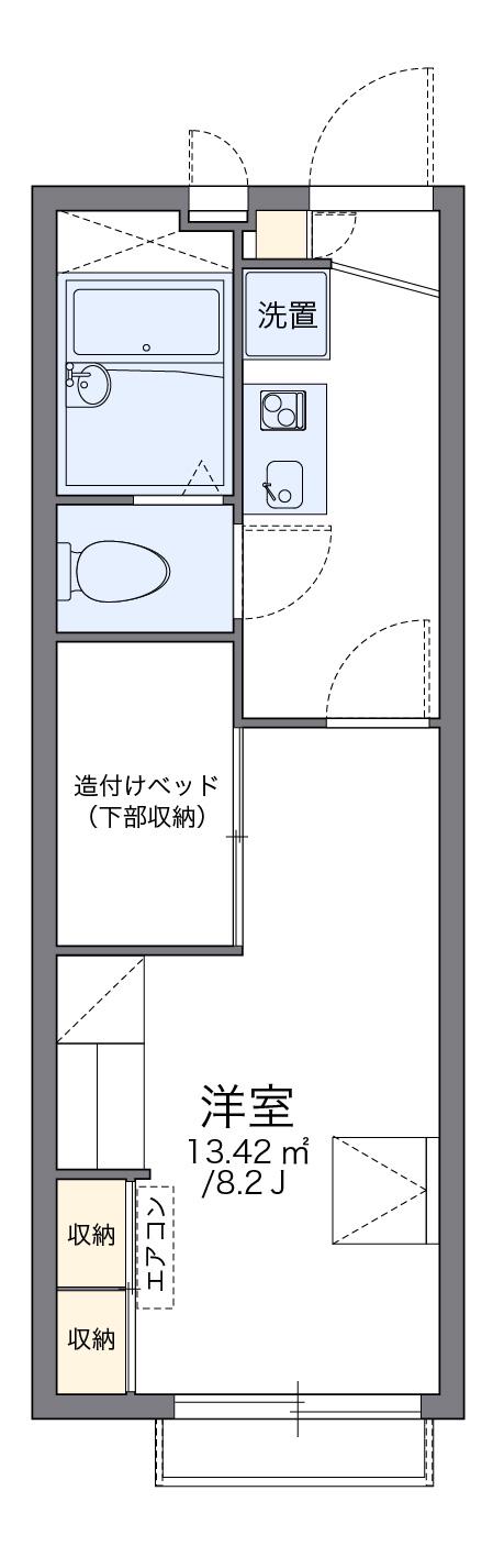 レオパレス橋爪中Ⅱ(1K/2階)の間取り写真