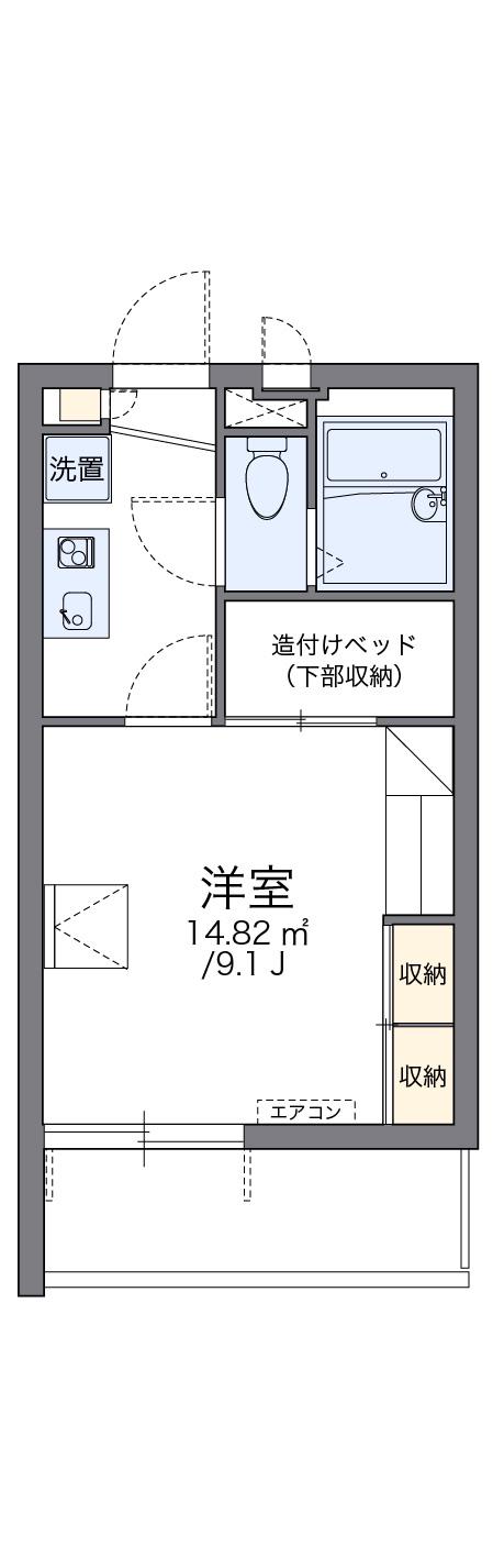 レオパレスシリウス(1K/1階)の間取り写真