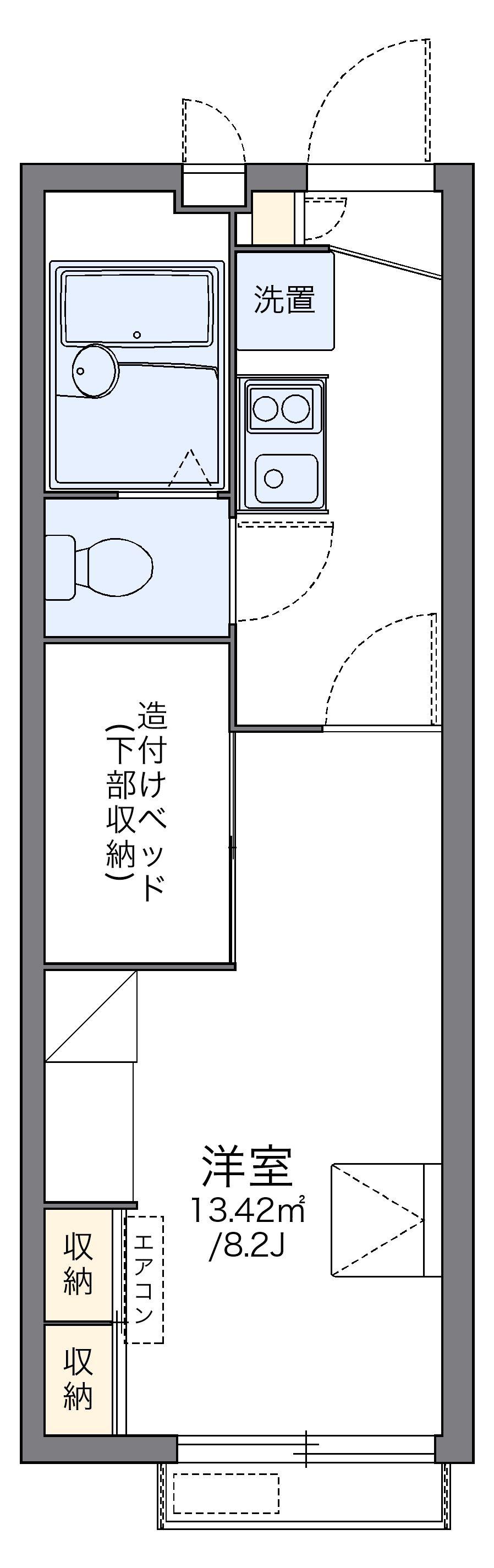 レオパレスドマーニ サルーテ(1K/2階)の間取り写真