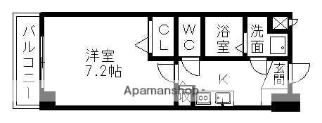 プラウランド小牧(1K/5階)の間取り写真