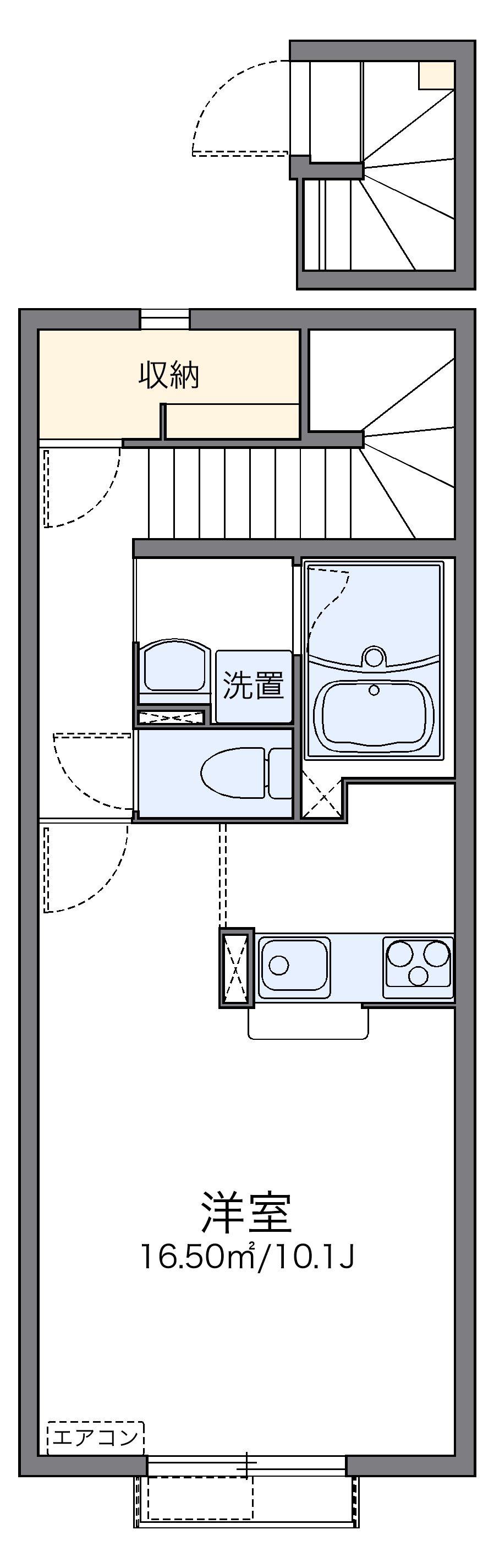 レオネクスト福住(1K/2階)の間取り写真
