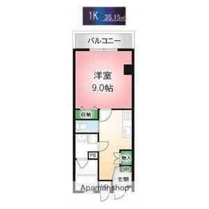 ディージービル小牧中央(1K/6階)の間取り写真