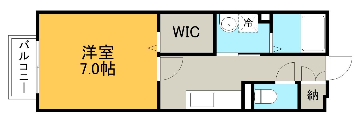 カサベルデ柏森(1K/2階)の間取り写真