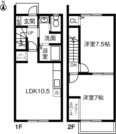 ＣＡＳＡ・ＯＶＥＳＴ(2LDK)の間取り写真