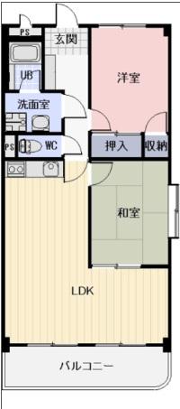 LA RIVIERE(2LDK/3階)の間取り写真