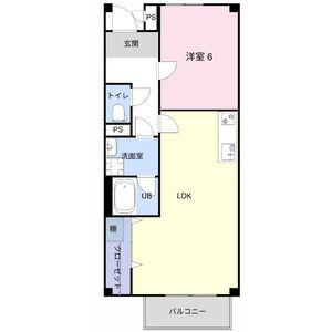 サープラスⅡ牟都志(1LDK/1階)の間取り写真