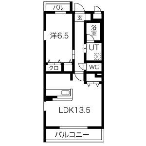 ル・ラパン(1LDK/3階)の間取り写真