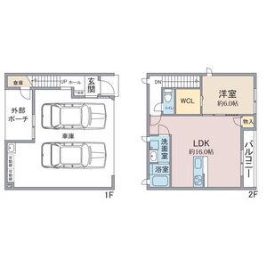 HC-G IWAKURA(1LDK/2階)の間取り写真