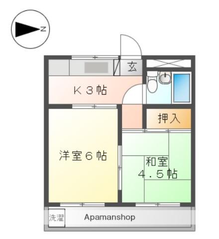 エクセル上飯田(2K/3階)の間取り写真