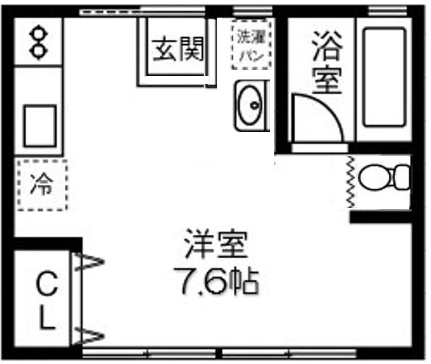 名鉄犬山線 扶桑駅 徒歩12分 1階建 築9年(ワンルーム)の間取り写真