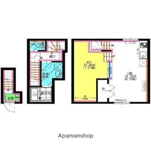 城とさくらのエスプレッソ(ワンルーム/2階)の間取り写真