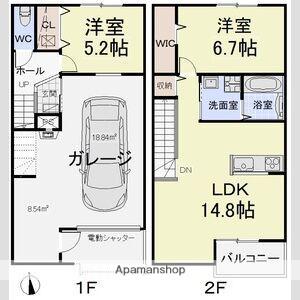 仮称）西之島中屋敷６８８連家轟(2LDK)の間取り写真