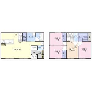 名鉄犬山線 江南駅(愛知) 徒歩3分 2階建 新築(3LDK)の間取り写真