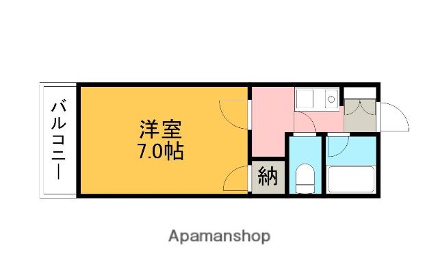 パセオ小牧(1K/2階)の間取り写真