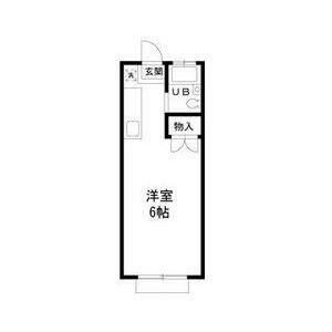 エステートピア岩崎台(ワンルーム/2階)の間取り写真