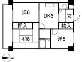 アーバンきたじま(3DK/5階)の間取り写真