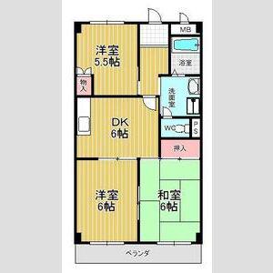 エスポワール・クラート(3DK/1階)の間取り写真