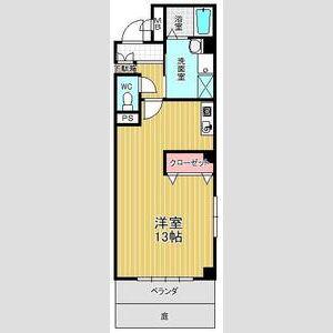 フローラ・阪野(1K/1階)の間取り写真