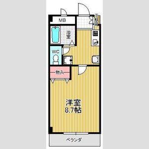 LAGUNA神の倉(1K/2階)の間取り写真