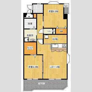 LA・FORTUNA(2LDK/3階)の間取り写真