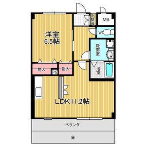 コンフォート(1LDK/1階)の間取り写真