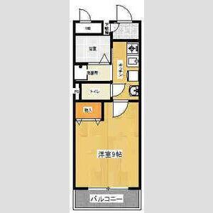 グルーヴィー竹の山(1K/1階)の間取り写真