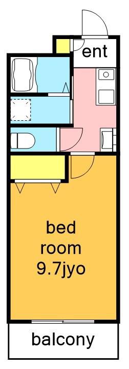 アヴァンセ(1K/4階)の間取り写真