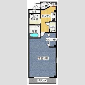 アヴァンセ(1K/1階)の間取り写真