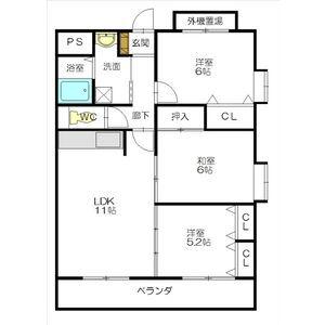 ファインパレス徳重(3LDK/2階)の間取り写真