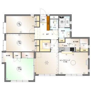 ミオパエーゼ八事(3SLDK/1階)の間取り写真