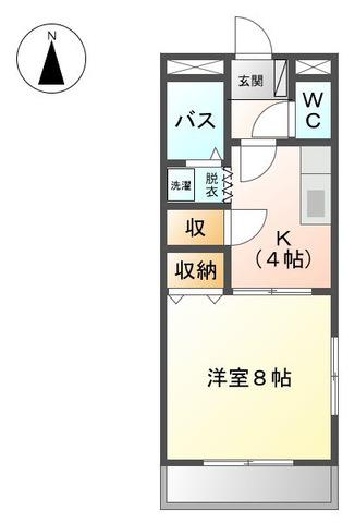 センチュリー平針(1K/1階)の間取り写真