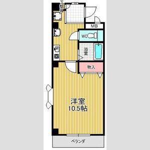 ヴィアーレ(1K/3階)の間取り写真