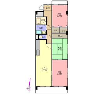 ラピスド相生(3LDK/1階)の間取り写真
