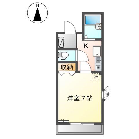 プロニティ(1K/1階)の間取り写真