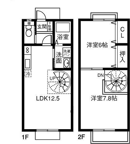 ＬＡ　ＭＡＩＳＯＮ　ＳＵＮＲＩＭＯ(2LDK)の間取り写真