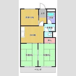 シャンポール原Ⅰ(3DK/3階)の間取り写真