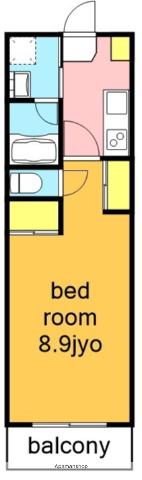 イースタンヒルズ八事(1K/4階)の間取り写真