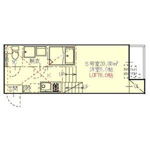 ハーモニーテラス平針Ⅲ(1K/1階)の間取り写真