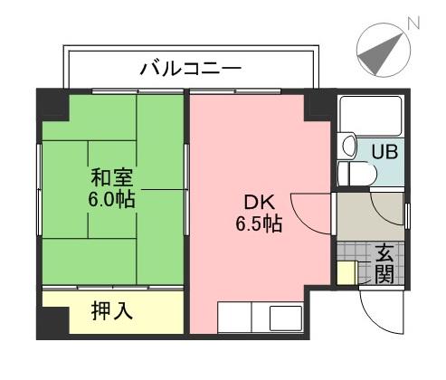 タキマツ第一マンション(1DK/3階)の間取り写真