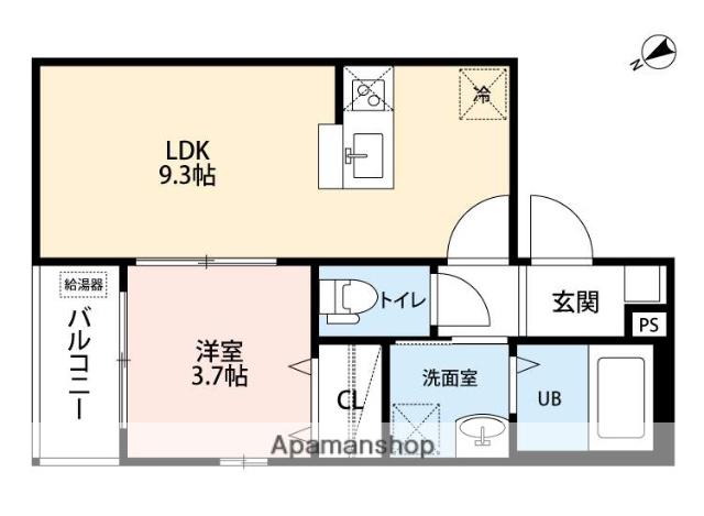 EMBELLIR TROIS(1LDK/3階)の間取り写真