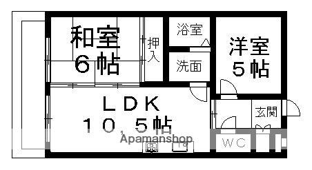 アビタマルフクⅢ(2LDK/1階)の間取り写真