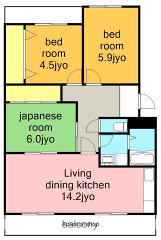 シティライフ焼山(3LDK/3階)の間取り写真