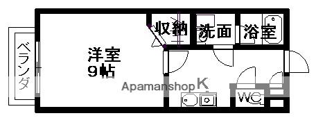 名古屋市桜通線 神沢駅 徒歩18分 2階建 築27年(1K/2階)の間取り写真