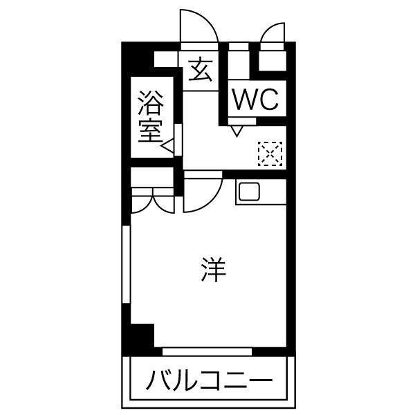 コートロティ(1K/2階)の間取り写真