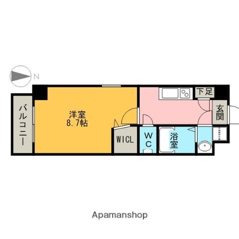 ルーチェ八事(1K/4階)の間取り写真