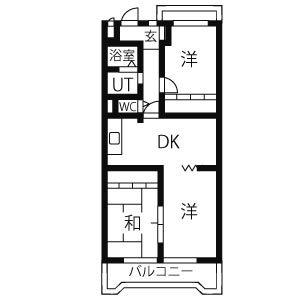 ピュア五反田(3DK/2階)の間取り写真