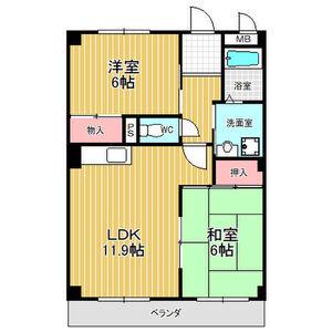アン・プルール(2LDK/2階)の間取り写真