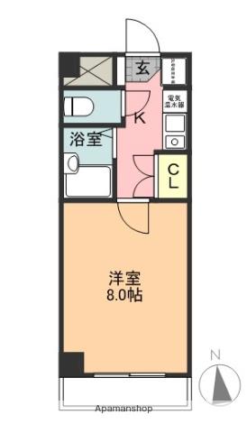 ラ・メゾン・メルヴェイユ(1K/1階)の間取り写真