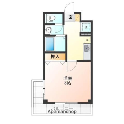 RS ONE(1K/7階)の間取り写真