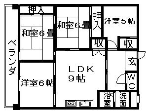 ファミールT・J(4LDK/3階)の間取り写真